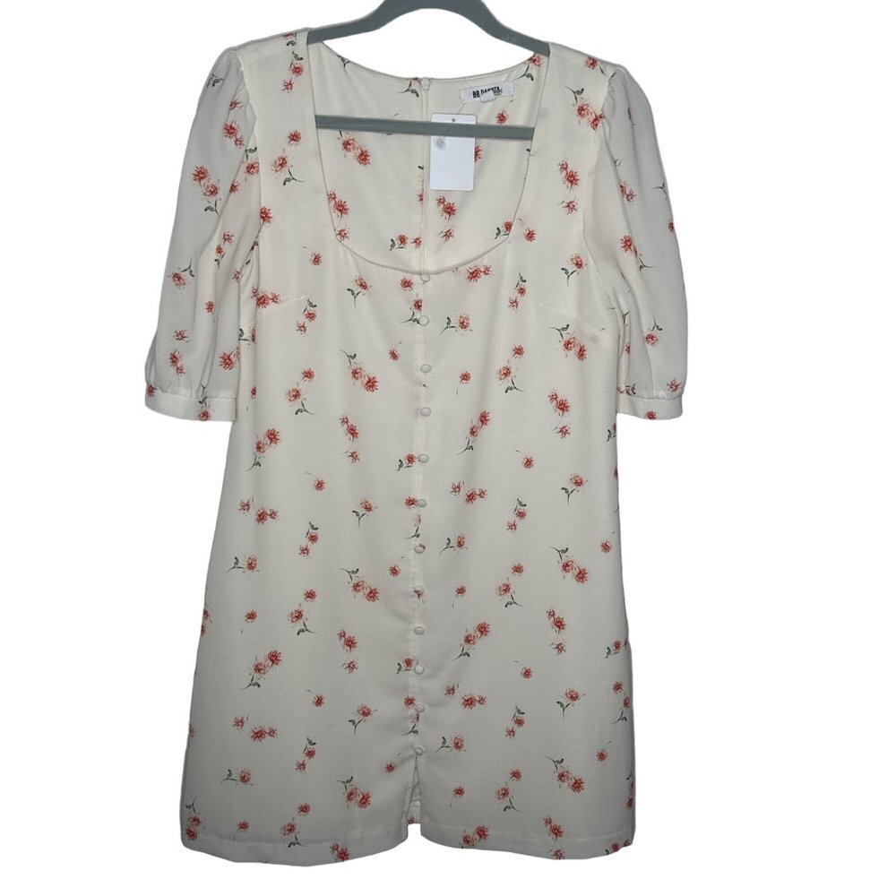 BB Dakota Scattered Daisy Bubble Sleeve Mini Dress size 6 cottagecore - Picture 4 of 13